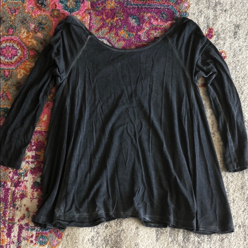 AEO Gray long sleeve top Sz xsmall
